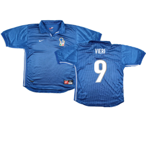 Italy 1998-99 Home Shirt (XL Boys) (Very Good) (Vieri 9)