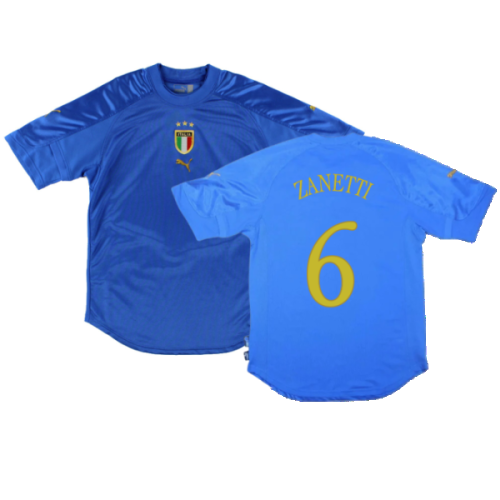 Italy 2004-06 Home Shirt (XL) (Fair) (Zanetti 6)