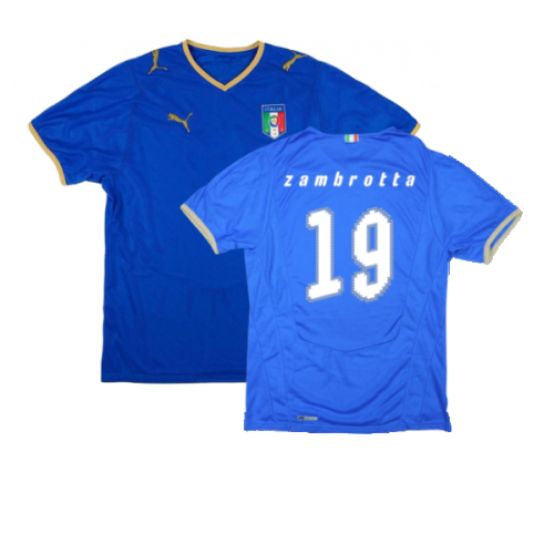 Italy 2008-09 Home Shirt (XL) (Excellent) (Zambrotta 19)