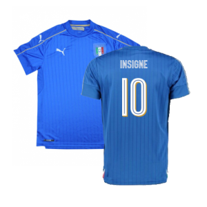 Italy 2016-17 Home Shirt (XLB) (Good) (Insigne 10)