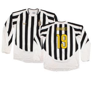 Juventus 2003-04 Long Sleeve Home Shirt (Sponsorless) (L) (Excellent)