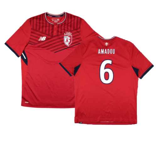 Lille 2017-18 Home Shirt (Sponsorless) (M) (Excellent) (Amadou 6)