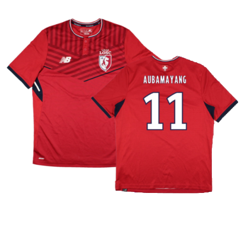 Lille 2017-18 Home Shirt (Sponsorless) (M) (Excellent) (Aubamayang 11)