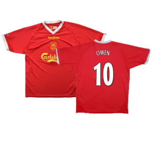 Liverpool 2001-02 Home Shirt (XL) (Very Good) (Owen 10)