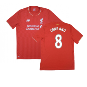 Liverpool 2015-16 Home Shirt (Very Good) (Gerrard 8) Liverpool 2015-16 Home Shirt (Very Good) (Gerrard 8)