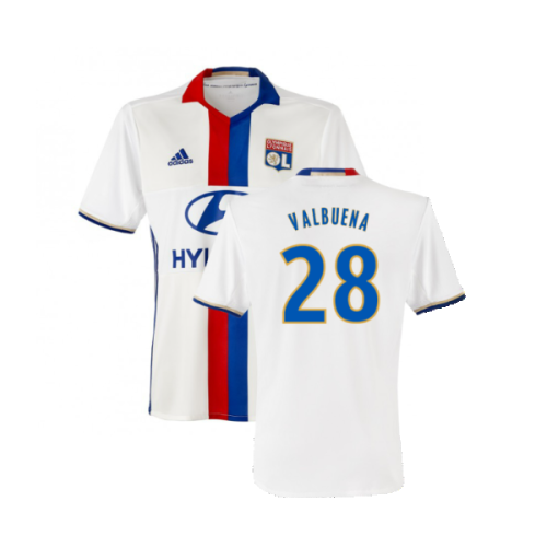 Lyon 2016-17 Home Shirt (3XL) (Mint) (Valbuena 28)