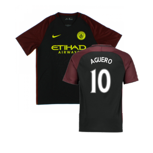 Manchester City 2016-17 Away Shirt (XLB) (Mint) (Aguero 10)