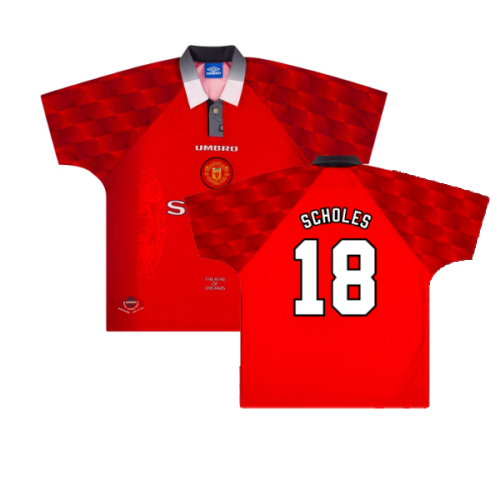 Manchester United 1996-98 Home (M) (Very Good) (Scholes 18)