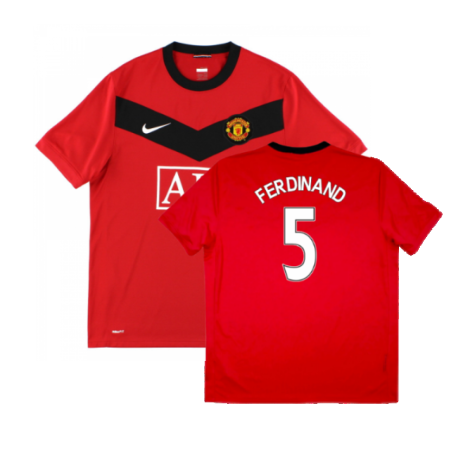 Manchester United 2009-10 Home Shirt (Excellent) (FERDINAND 5)