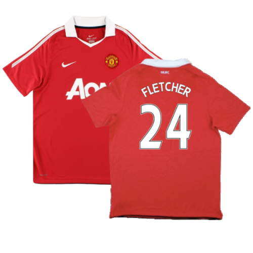 Manchester United 2010-11 Home Shirt (S) (Very Good) (Fletcher 24)