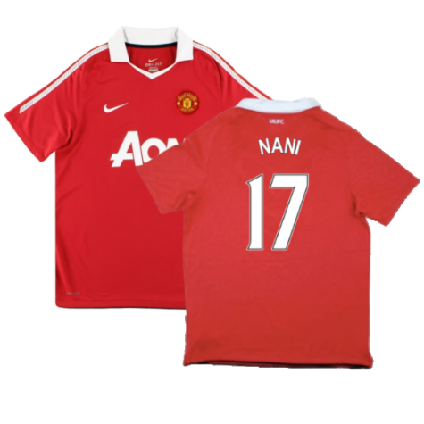 Manchester United 2010-11 Home Shirt (Very Good) (Nani 17)