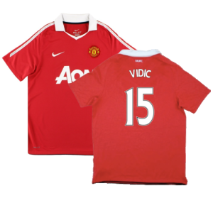 Manchester United 2010-11 Home Shirt (Very Good) (Vidic 15)