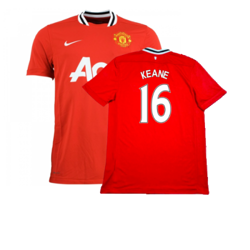 Manchester United 2011-12 Home Shirt (M) (Excellent) (KEANE 16)