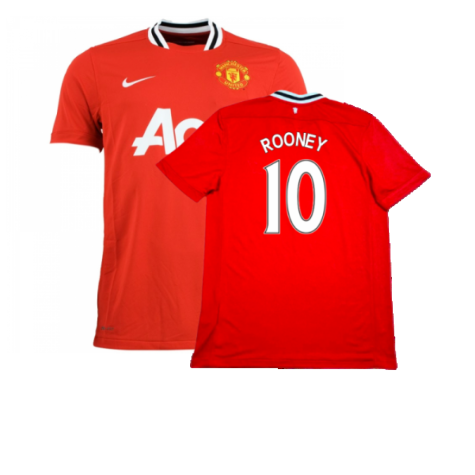 Manchester United 2011-12 Home Shirt (XL) (Very Good) (Rooney 10)