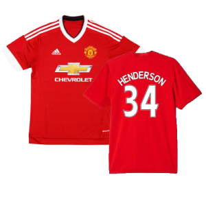 Manchester United 2015-16 Home Shirt (M) (Excellent) (Henderson 34)