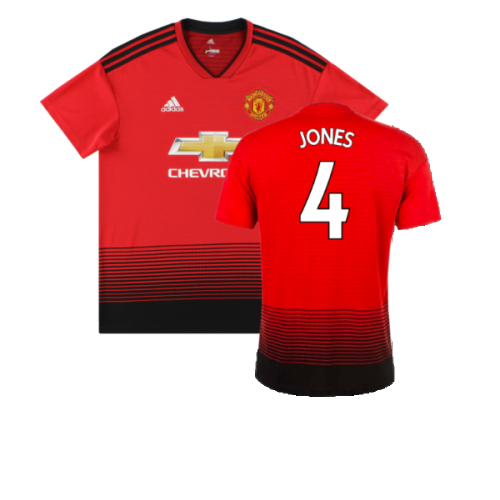 Manchester United 2018-19 Home Shirt (2XL) (Very Good) (Jones 4)