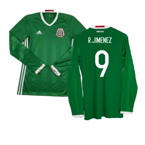 Mexico 2016-2017 Long Sleeve Home Shirt (XL) (Excellent) (R.Jimenez 9)