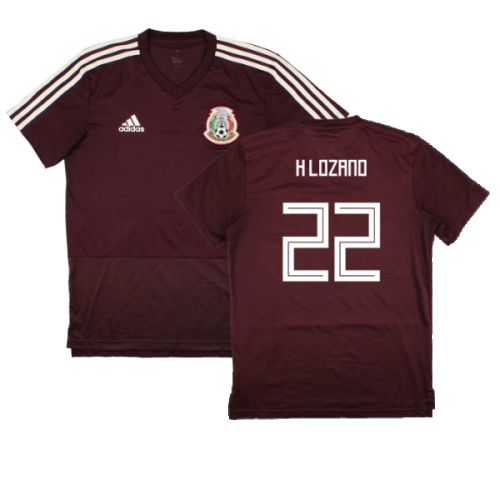 Mexico 2018-19 Adidas Training Shirt (S) (H Lozano 22) (Excellent)