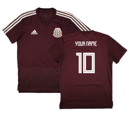 Mexico 2018-19 Adidas Training Shirt (S) (Your Name 10) (Excellent)