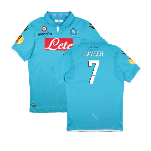 Napoli 2014-15 European Home Shirt (XL) (Excellent) (LAVEZZI 7)