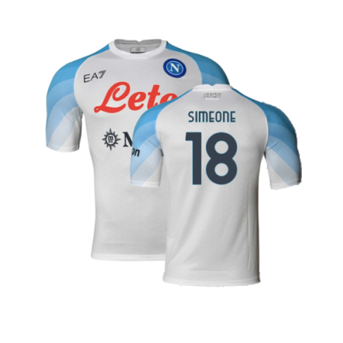 Napoli 2022-2023 Away Player Issue Shirt (XL) (Very Good) (Simeone 18)