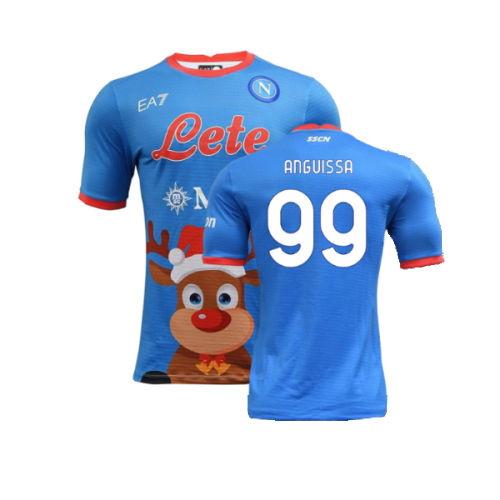 Napoli 2022-23 Special Edition Christmas Shirt (S) (Excellent) (Anguissa 99)