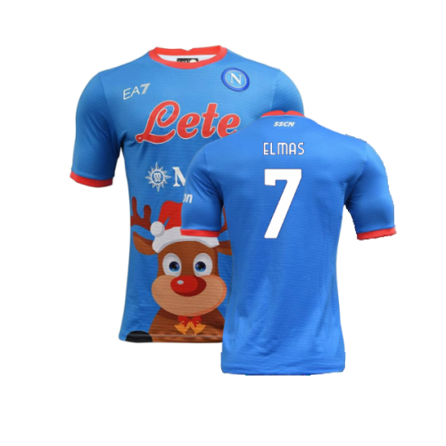 Napoli 2022-23 Special Edition Christmas Shirt (S) (Excellent) (Elmas 7)