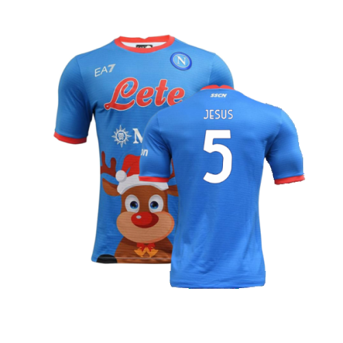 Napoli 2022-23 Special Edition Christmas Shirt (S) (Excellent) (Jesus 5)