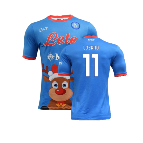 Napoli 2022-23 Special Edition Christmas Shirt (S) (Excellent) (Lozano 11)