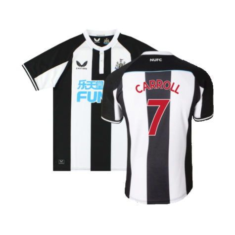 Newcastle United 2021-22 Home Shirt (M) (Mint) (CARROLL 7)