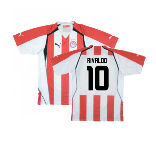 Olympiacos 2005-06 Home Shirt (Very Good) (Rivaldo 10)