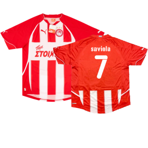 Olympiakos 2010-11 Home Shirt (M) (Good) (Saviola 7)