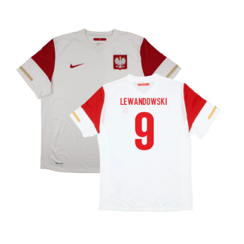 Poland 2010-12 Home Shirt (XL) (Excellent) (Lewandowski 9)