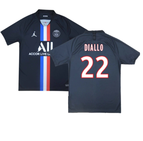 PSG 2019-20 Fourth Shirt (S) (Diallo 22) (BNWT)