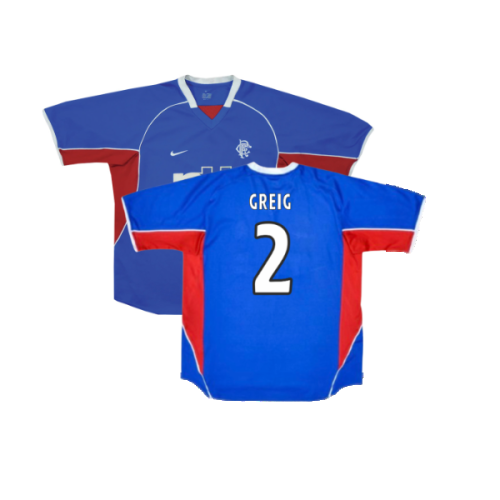 Rangers 2001-02 Home Shirt (L) (Excellent) (GREIG 2)