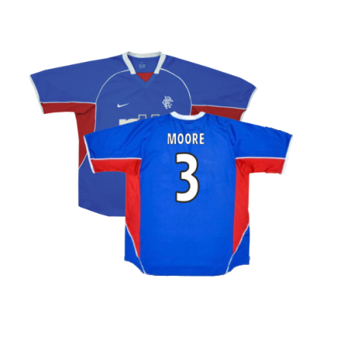 Rangers 2001-02 Home Shirt (L) (Excellent) (Moore 3)