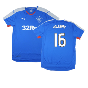 Rangers 2015-16 Home Shirt (S) (Excellent) (Halliday 16) Rangers 2015-16 Home Shirt (S) (Excellent) (Halliday 16)