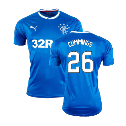 Rangers 2016-18 Home Shirt (XL) (Mint) (Cummings 26)