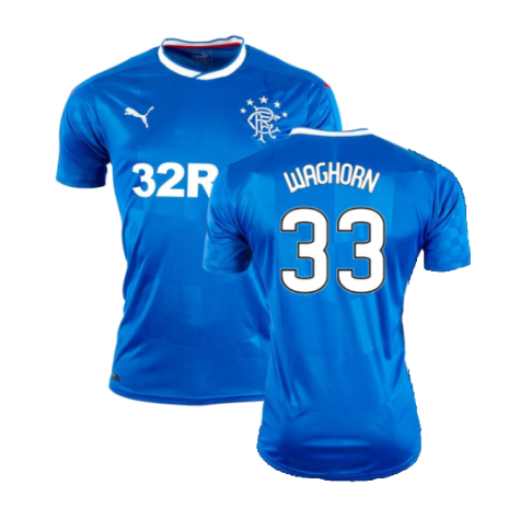 Rangers 2016-18 Home Shirt (M) (Very Good) (Waghorn 33)