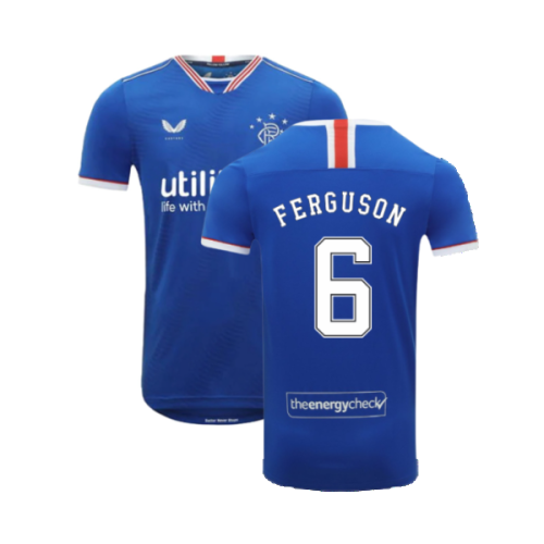 Rangers 2020-21 Home Shirt (XL) (FERGUSON 6) (Mint)