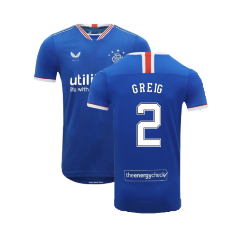 Rangers 2020-21 Home Shirt (S) (Mint) (GREIG 2)