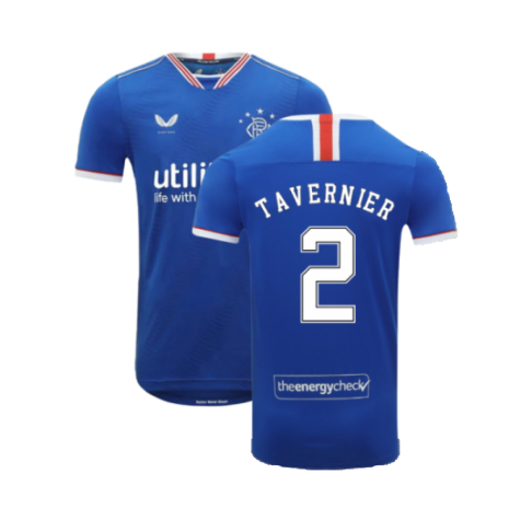 Rangers 2020-21 Home Shirt (S) (Mint) (TAVERNIER 2)