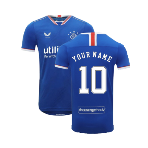 Rangers 2020-21 Home Shirt (XL) (Your Name 10) (Mint)