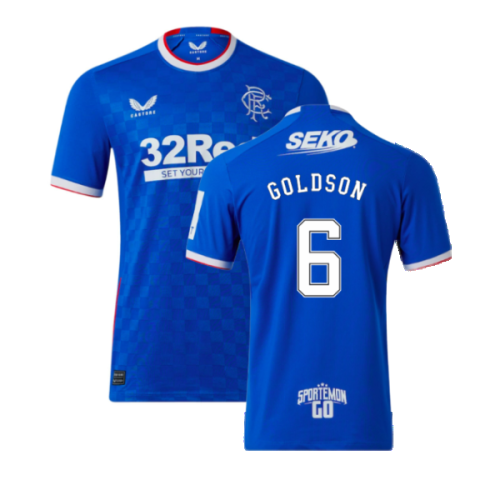 Rangers 2022-23 Home Shirt (XL) (Mint) (GOLDSON 6)