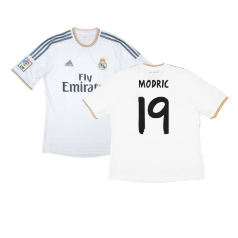 Real Madrid 2013-14 Home (M) (Very Good) (Modric 19)