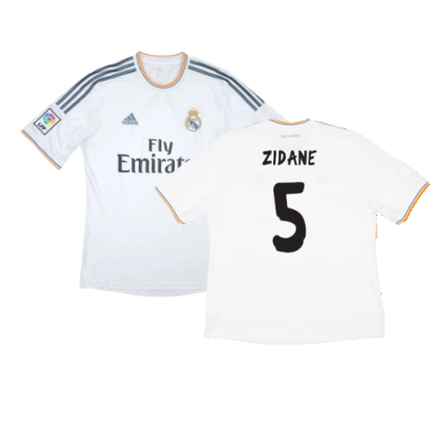 Real Madrid 2013-14 Home (M) (Very Good) (ZIDANE 5)