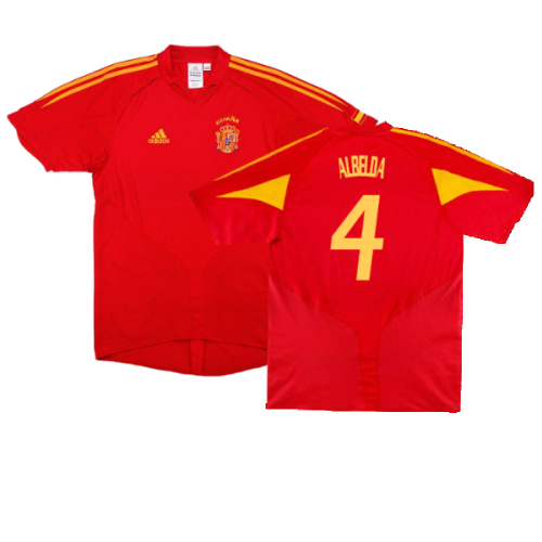 Spain 2004-2006 Home Shirt (L) (Very Good) (Albelda 4)