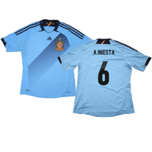 Spain 2012-13 Away Shirt (XLB) (Very Good) (A Iniesta 6)