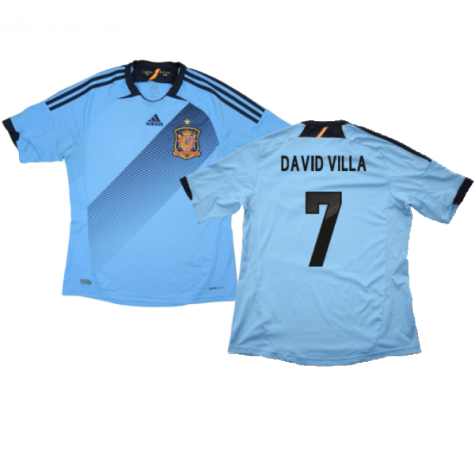 Spain 2012-13 Away Shirt (XLB) (Very Good) (David Villa 7)