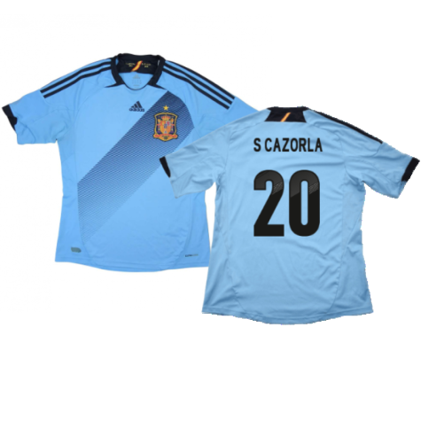 Spain 2012-13 Away Shirt (XLB) (Very Good) (S Cazorla 20)